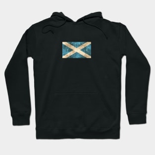 Vintage Aged and Scratched Scottish Flag Hoodie